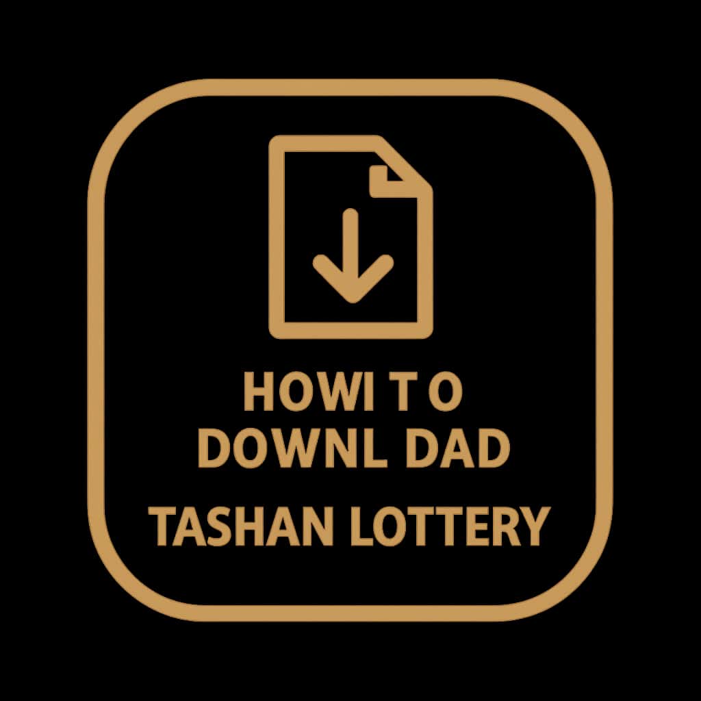 Badge representing the guide for downloading Tashan Lottery.