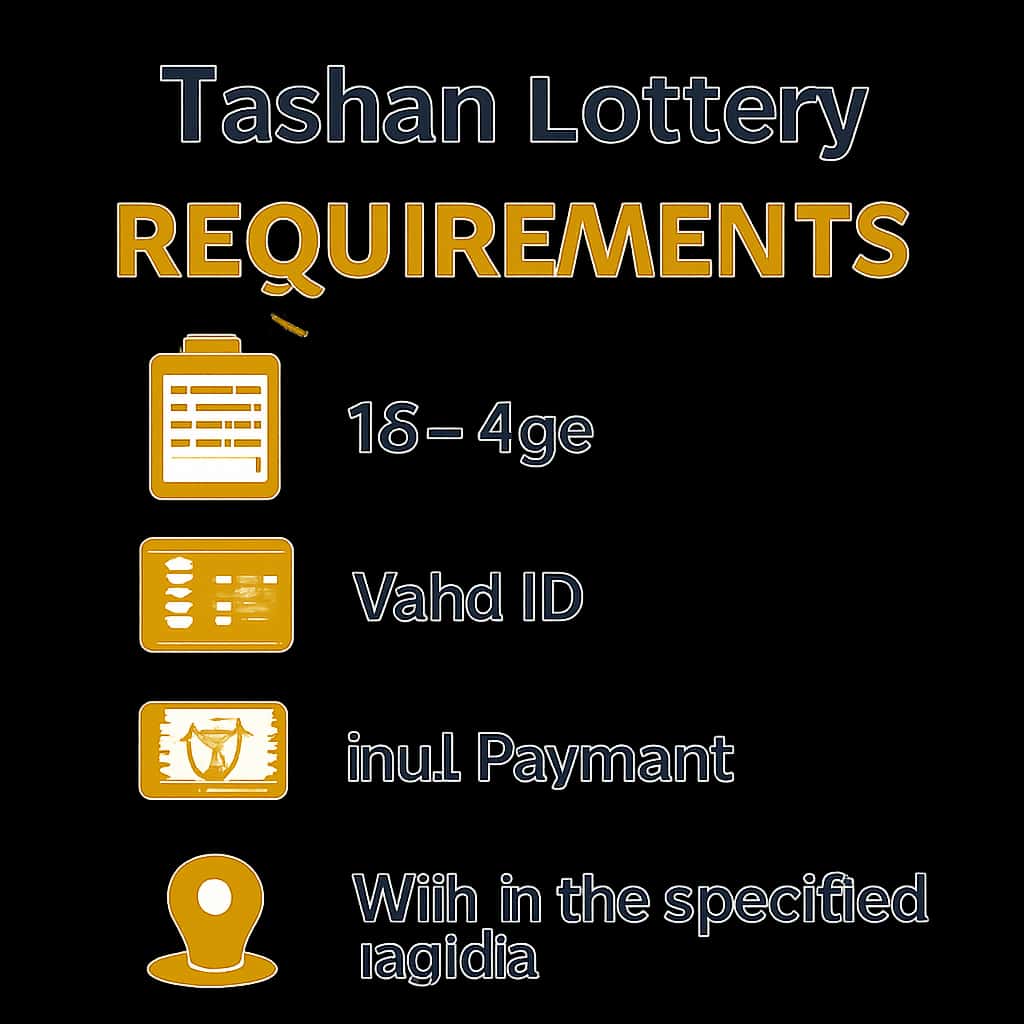 Diagram explaining Tashan Lottery Requirements.