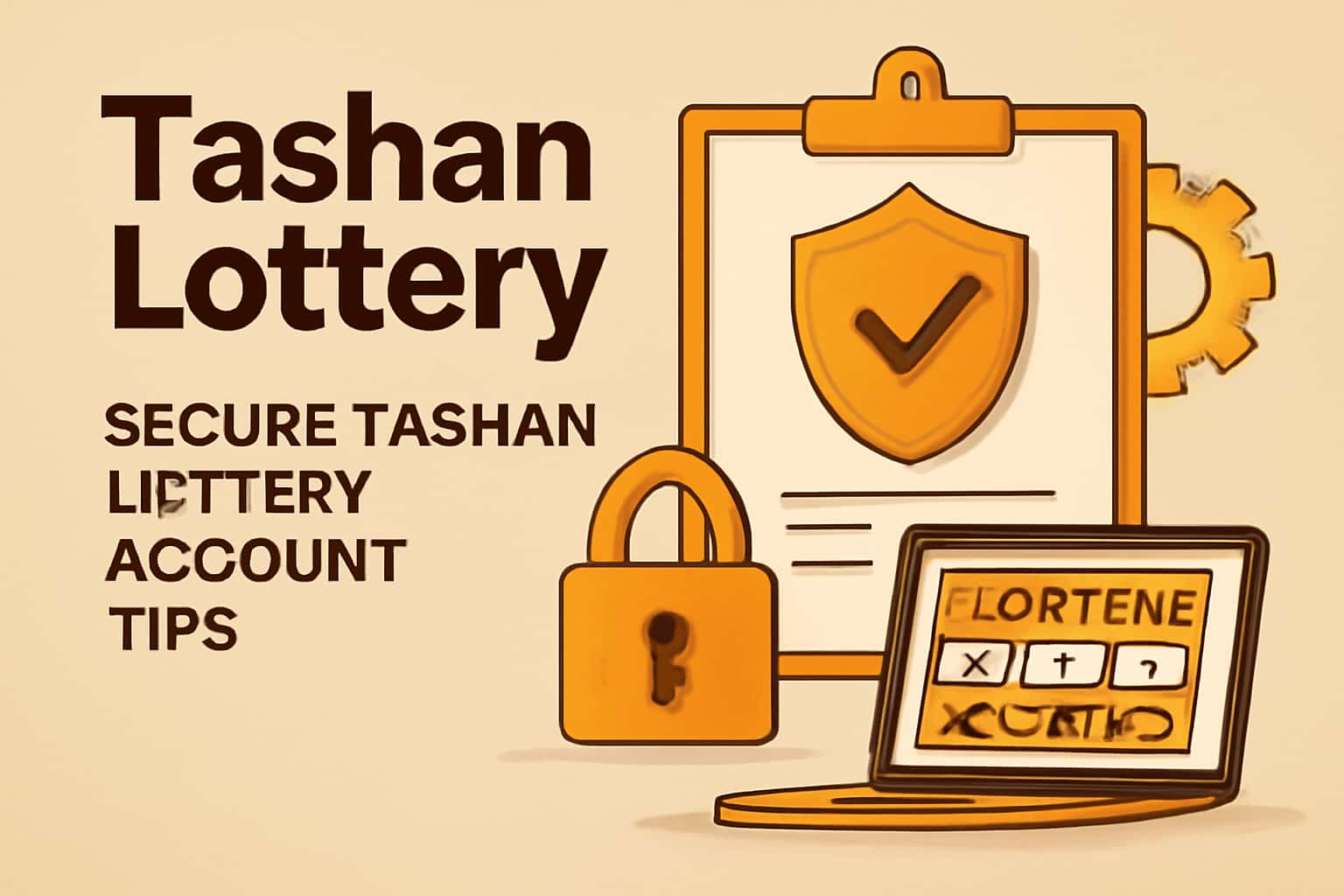 An informative scene illustrating secure practices for Tashan Lottery account management.