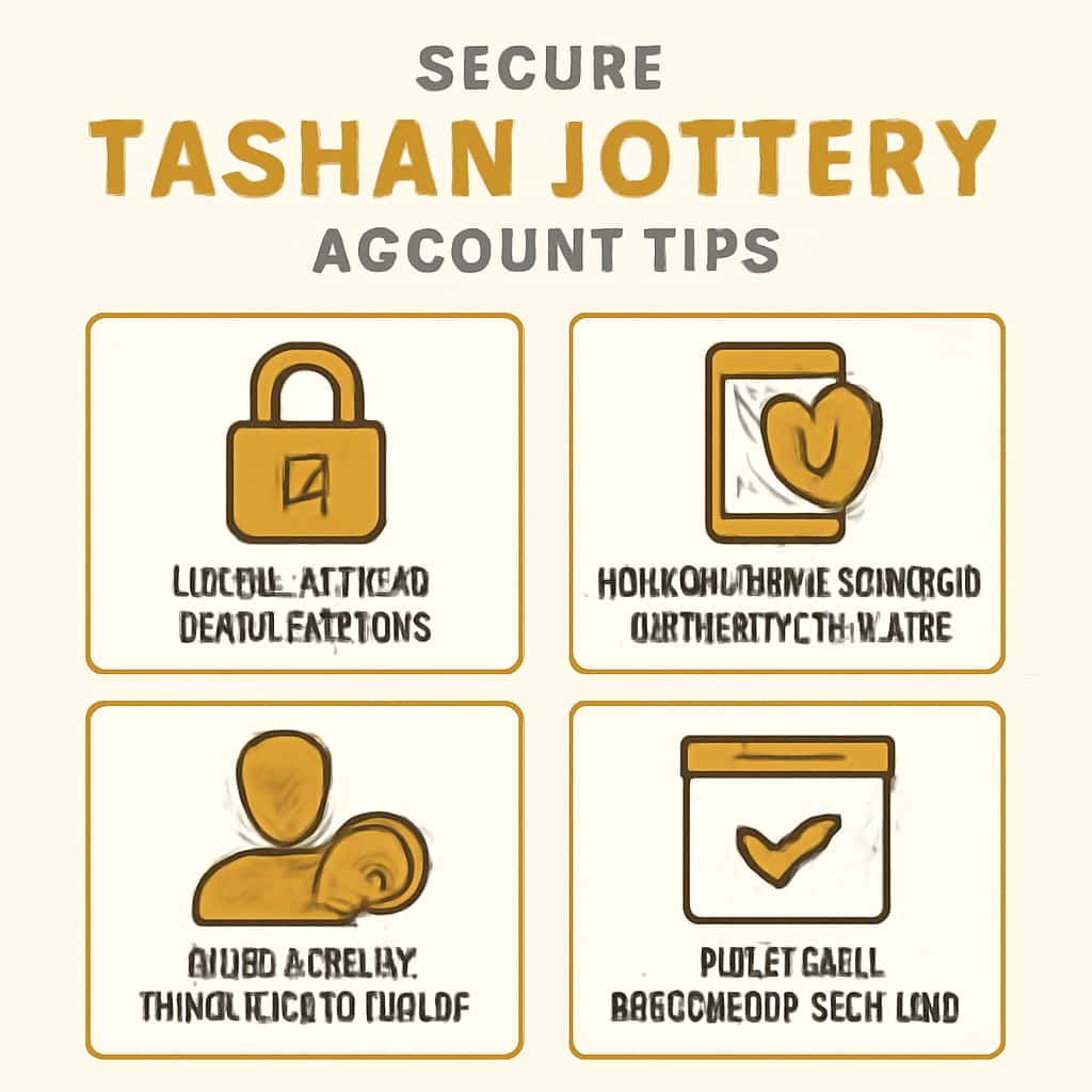 An educational diagram about securing Tashan Lottery account access.
