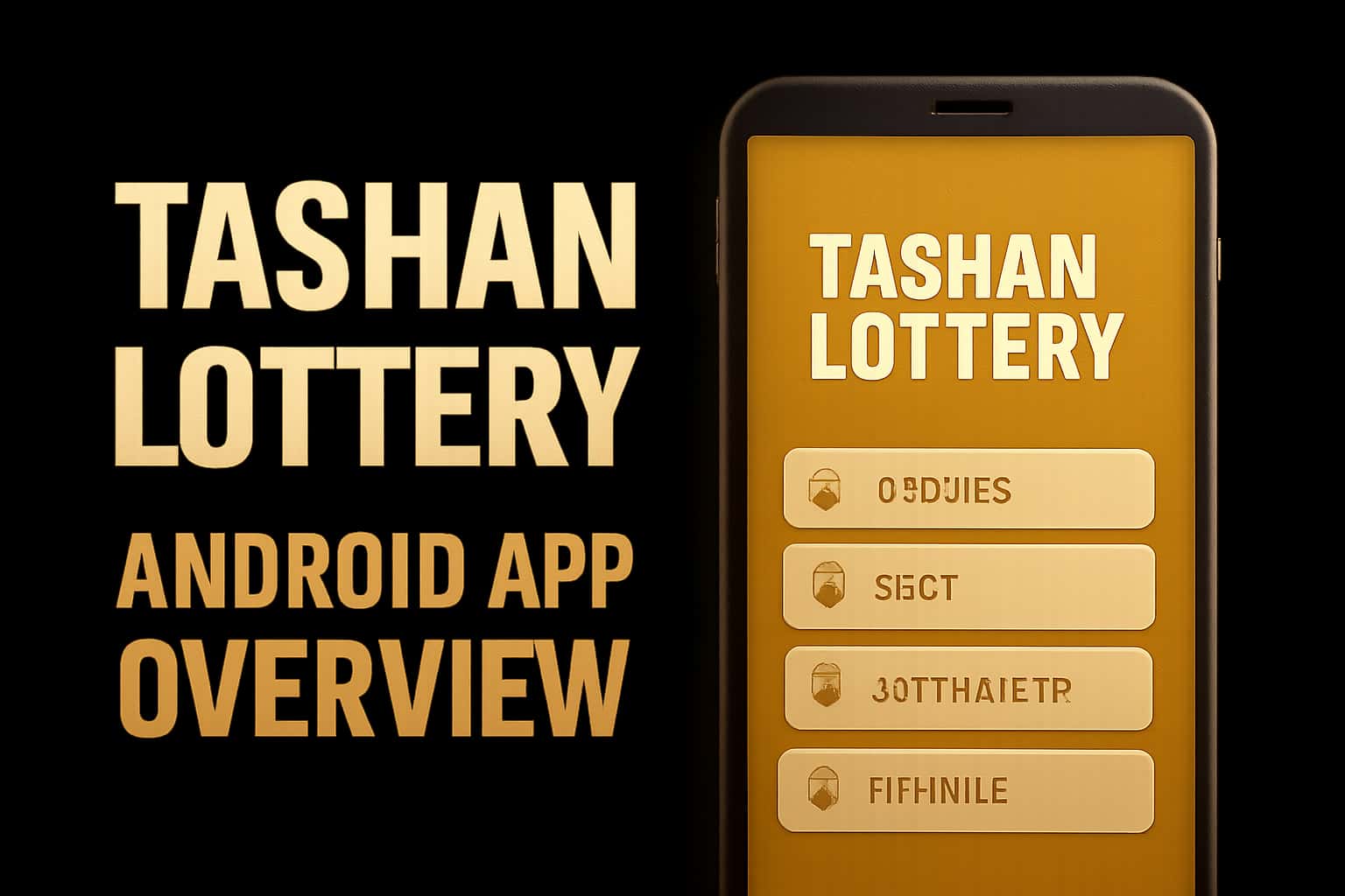 An informative visual representation of the Tashan Lottery Android App Overview.