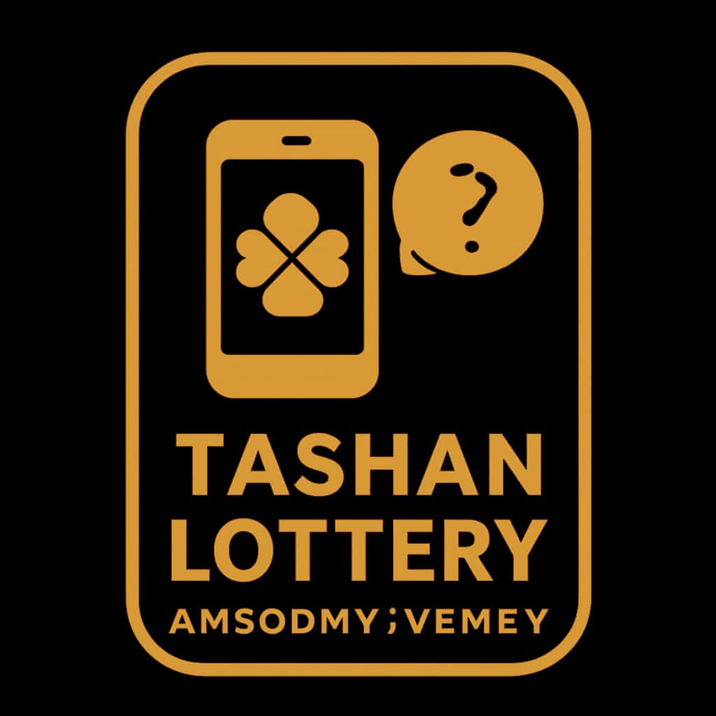 A simple badge depicting Tashan Lottery Android App Overview.