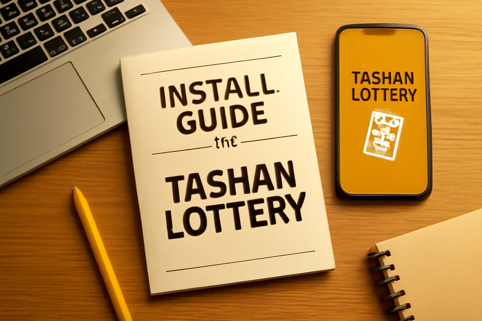 An infographic of the installation guide for Tashan Lottery.