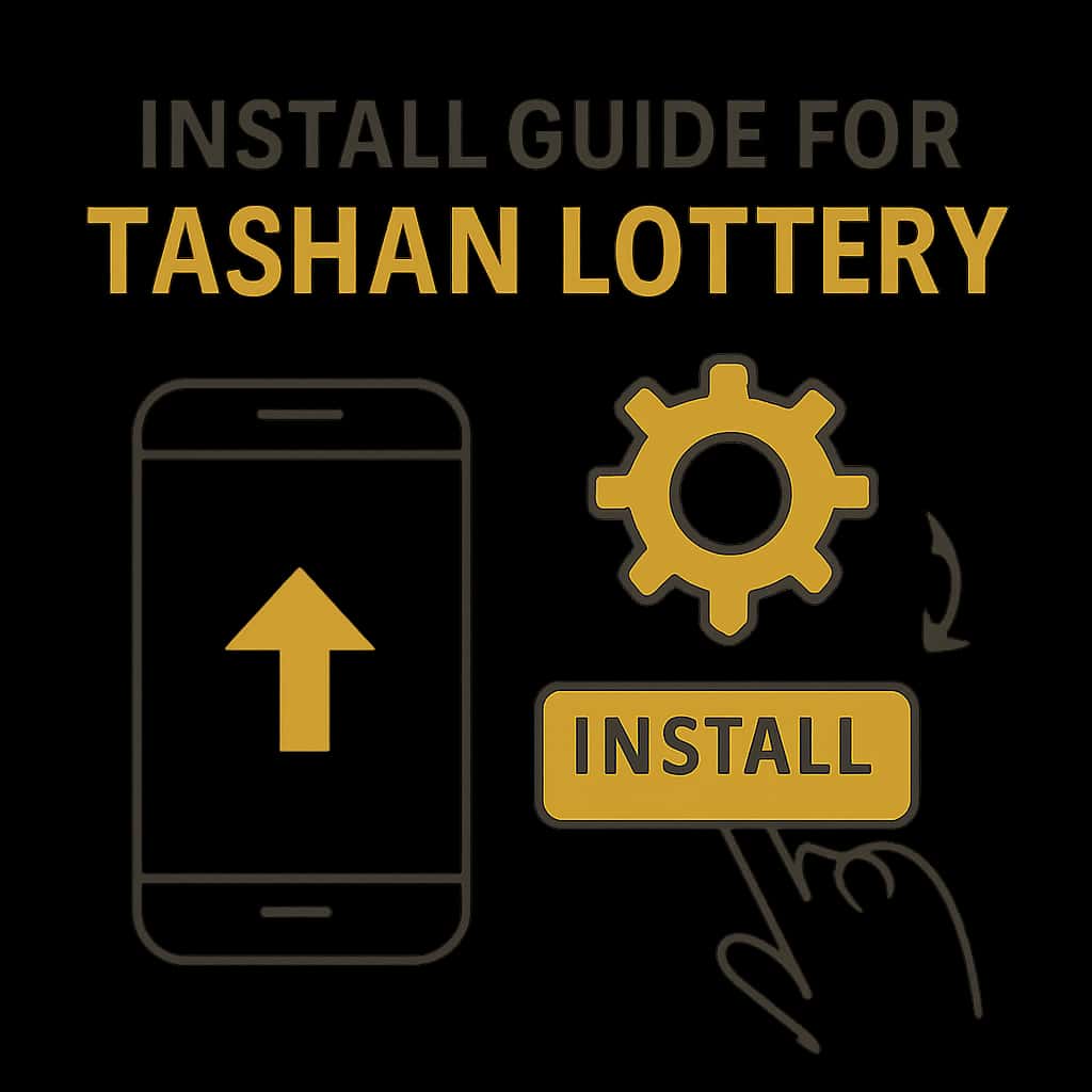 A diagram illustrating the steps to install Tashan Lottery.