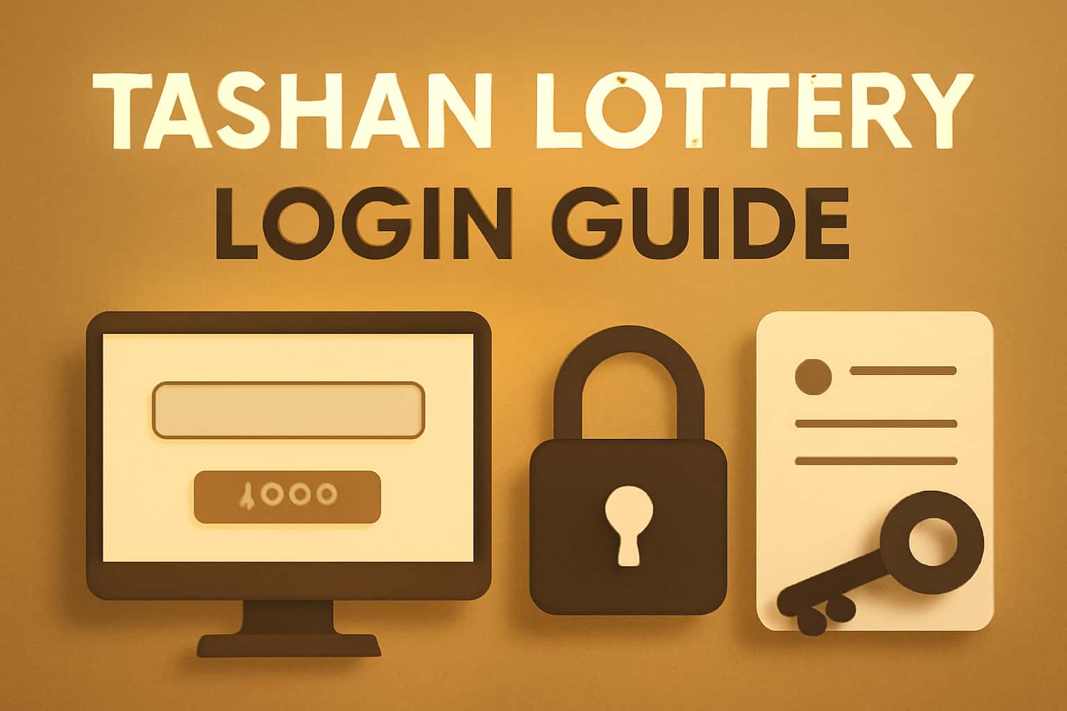 An informative visual representation about accessing Tashan Lottery accounts.