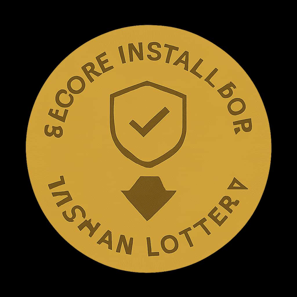 Icon for secure installation guide of Tashan Lottery.