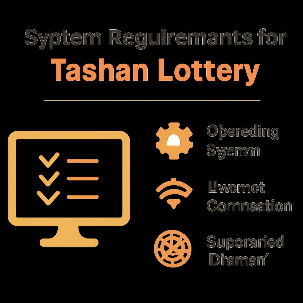 Diagram illustrating the System Requirements for Tashan Lottery.