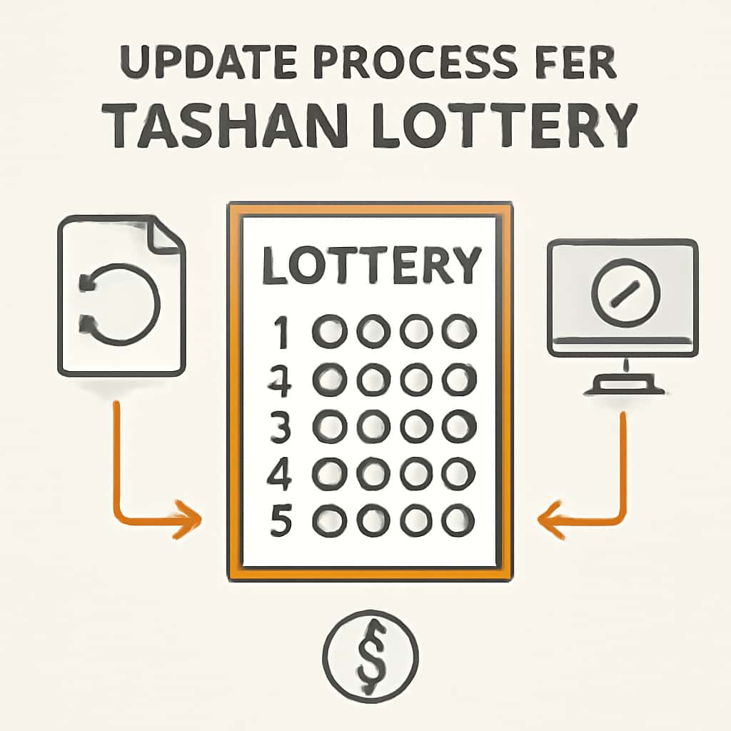 Diagram illustrating the update process for the Tashan Lottery app.
