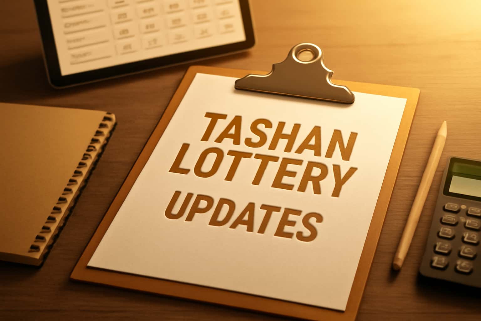 An informative scene showcasing Tashan Lottery updates.
