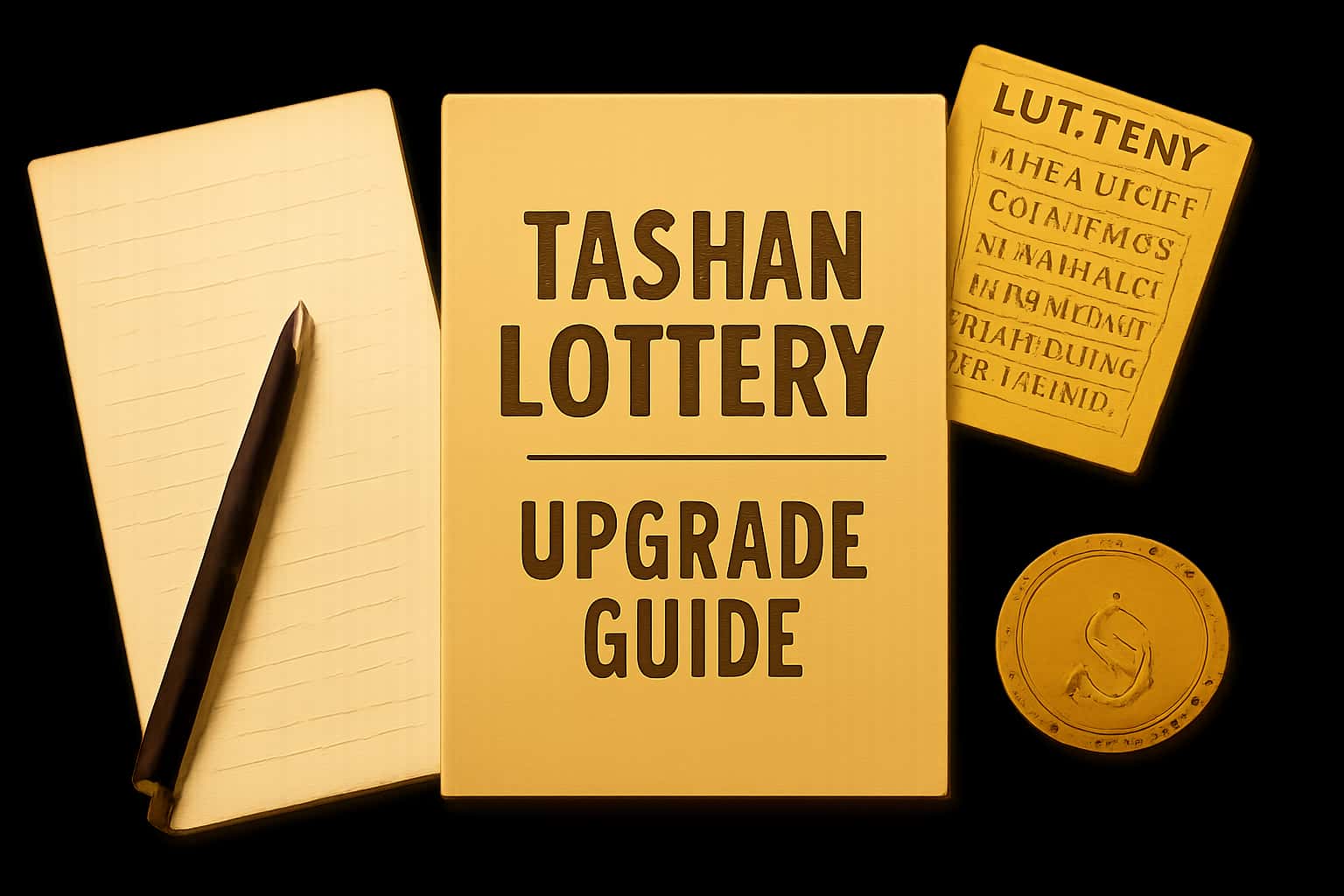 An informational scene showcasing the Tashan Lottery Upgrade Guide.